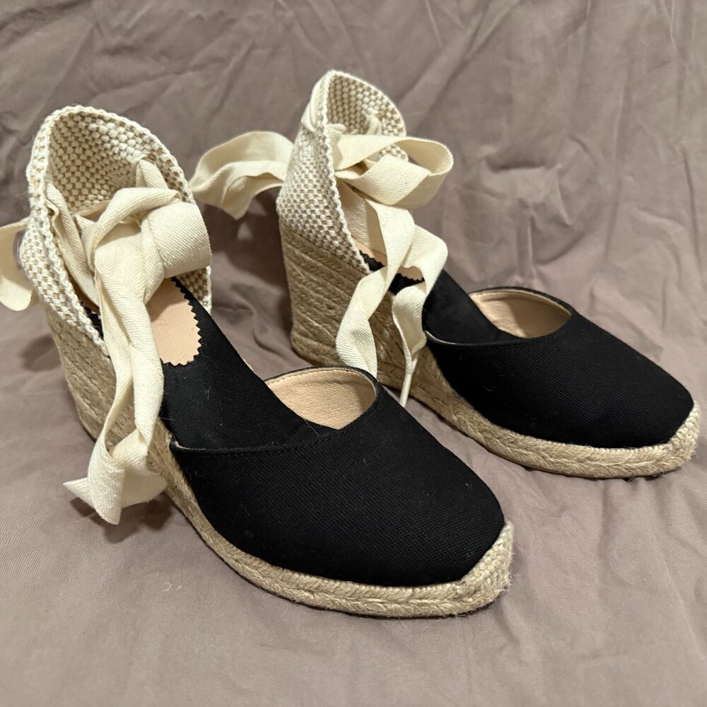J. Crew Women's Espadrille Pump Black 7.5 US | 5 UK | 38 EU - Like new